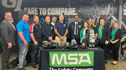 Pittsburgh Bureau of Fire leadership and firefighters joined MSA Safety leadership and employees at the MSA Murrysville plant for a presentation of the Bureau’s new MSA G1 SCBA. The Pittsburgh Bureau of Fire recently selected the MSA G1 SCBA as their department’s self-contained breathing apparatus. The G1 is made at the Murrysville, Pennsylvania, facility located outside of Pittsburgh.