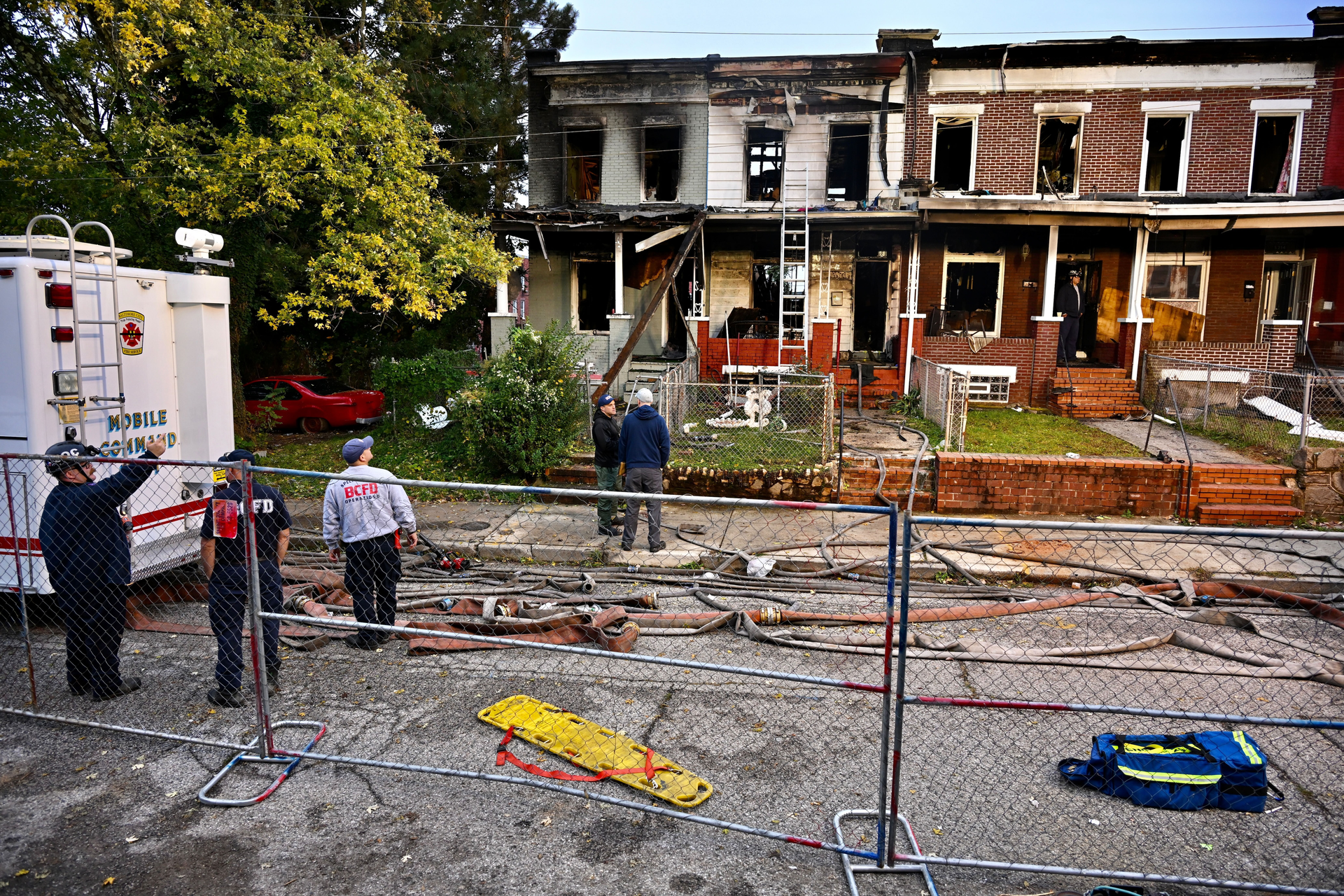 This is where Baltimore Firefighter Rodney Pitts III answered his final alarm Thursday afternoon.
