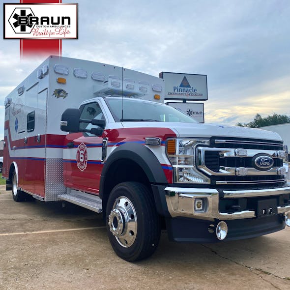 This new Braun Chief XL Type I ambulance is for the Centerton, Arkansas, Fire Department.