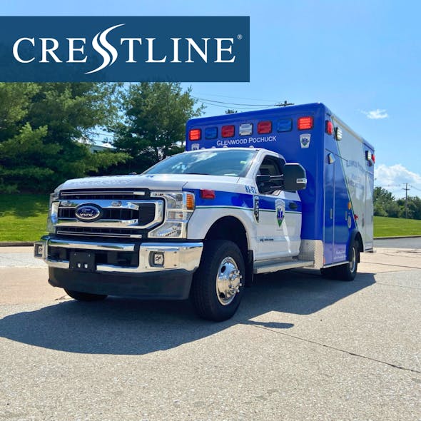 This Crestline CCL 150 Type I ambulance was delivered to the Glenwood Pochuck Volunteer Ambulance Corps in Vernon, NJ.