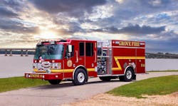 Grove, Oklahoma, Fire Department’s new custom pumper includes 20 gallons of foam, a Waterous 1,750-gpm pump and a FoamPro 2002 foam system. Grove, Oklahoma, Fire Department’s new custom pumper includes 20 gallons of foam, a Waterous 1,750-gpm pump and a FoamPro 2002 foam system.