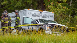 This Harford County ambulance was involved in a wreck Sunday.