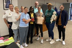 The JACOB Kit program placed a bleeding control kit (center of image) in every classroom in 32 schools. After that, the program was expanded to include CPR training, followed by awareness efforts regarding the dangers of opiates, signs of overdose, and how to obtain and use Narcan. The JACOB Kit program placed a bleeding control kit (center of image) in every classroom in 32 schools. After that, the program was expanded to include CPR training, followed by awareness efforts regarding the dangers of opiates, signs of overdose, and how to obtain and use Narcan.