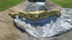 Sandbags won’t always be a practical solution for a quickly constructed dam in close proximity to a spill. However, they are well suited for lengthy operations downstream of an incident when there’s time to prepare. If your jurisdiction keeps prefilled sandbags in storage for flood response, it might be beneficial to coordinate their availability for hazmat response. Sandbags won’t always be a practical solution for a quickly constructed dam in close proximity to a spill. However, they are well suited for lengthy operations downstream of an incident when there’s time to prepare. If your jurisdiction keeps prefilled sandbags in storage for flood response, it might be beneficial to coordinate their availability for hazmat response.