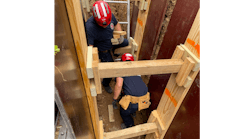 A major drawback to wooden shores is that a rescuer must enter the trench to build the system. A major drawback to wooden shores is that a rescuer must enter the trench to build the system.