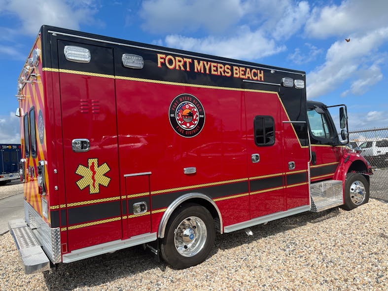 The Fort Myers Beach, FL, Fire Control District took delivery of a Road Rescue Ultramedic medium-duty ambulance that&rsquo;s mounted on a Freightliner M2 chassis.