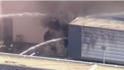 Two Los Angeles County Sheriff's deputies were seriously injured in this Oct. 10 fire. Two Los Angeles County Sheriff's deputies were seriously injured in this Oct. 10 fire.