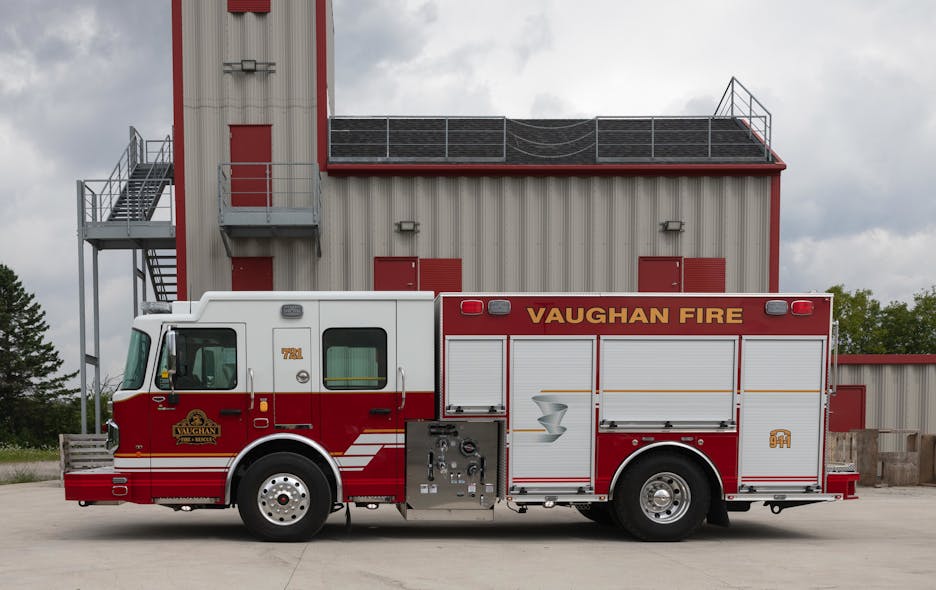 This Spartan ER IPS-NXT pumper was constructed for Vaughan, ON, Canada, Fire and Rescue Service.