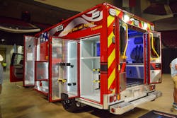 The Wheeled Coach “Texas Edition' ambulance for San Antonio District 7 Fire/Rescue is equipped with Wheeled Coach’s patented Cool-Bar. The Wheeled Coach “Texas Edition' ambulance for San Antonio District 7 Fire/Rescue is equipped with Wheeled Coach’s patented Cool-Bar.