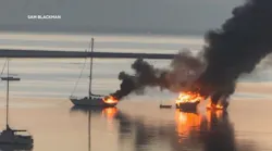 3 boats catch fire at Oyster Point Marina in South SF, firefighters say; 1 hurt