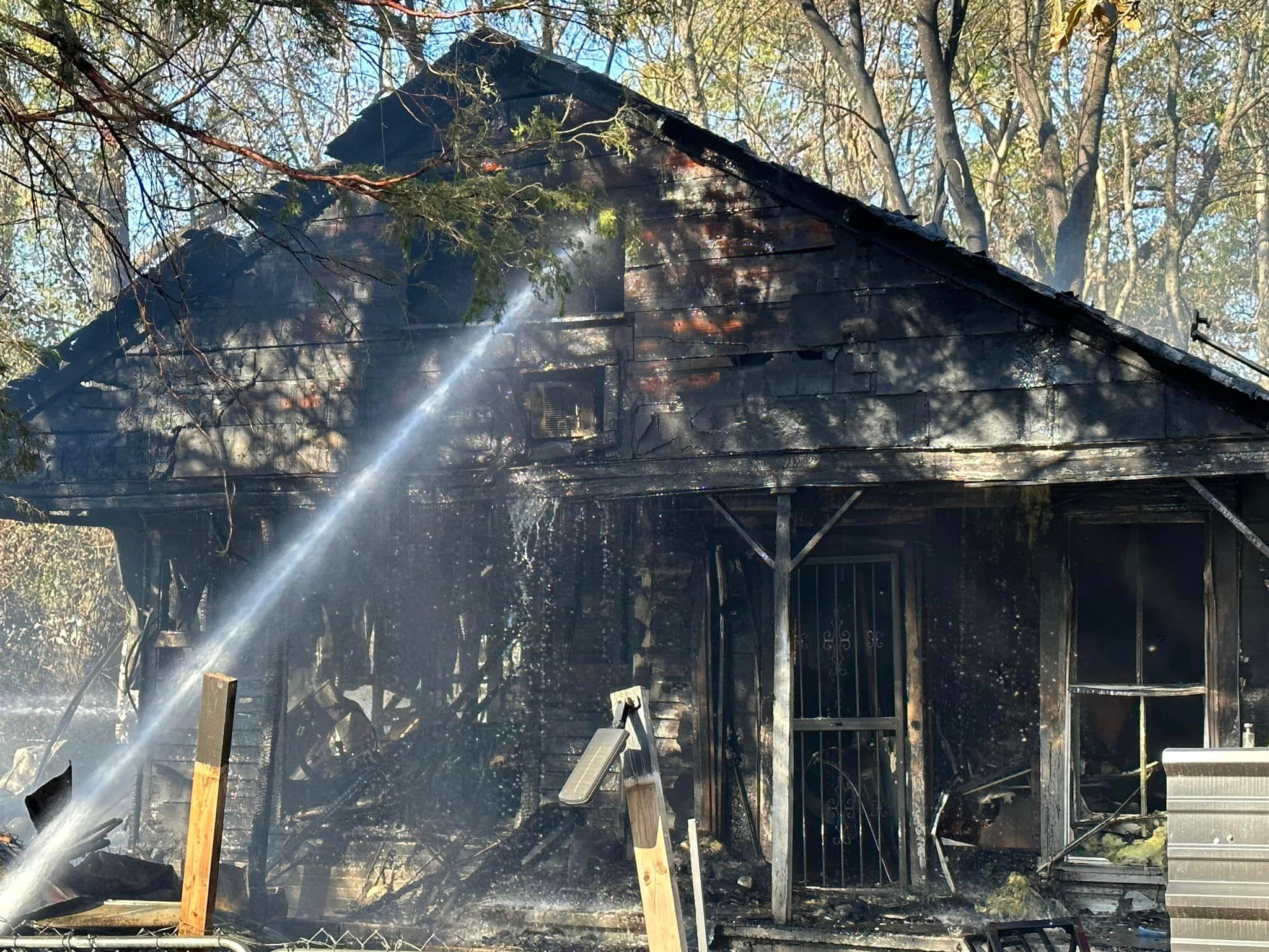 Chattanooga firefighters battled a house fire.