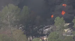 Chemical plant explosion fire in Shepherd, Texas