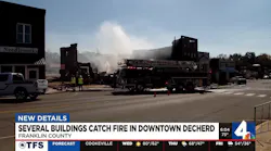Several buildings catch fire in downtown Decherd