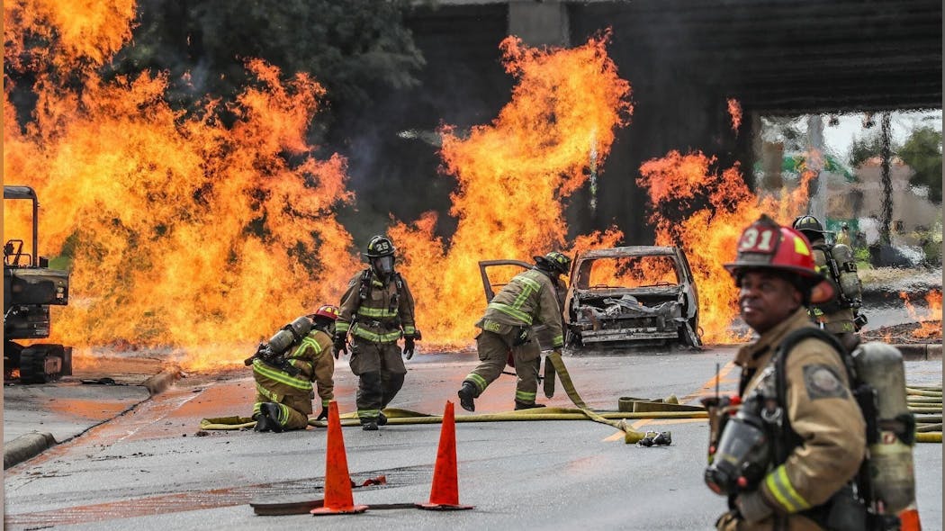 In September, Atlanta firefighters handled a major gas leak.