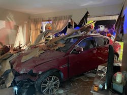 One person who was inside the Swansea home was taken to the hospital with injuries. One person who was inside the Swansea home was taken to the hospital with injuries.