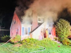 The fire had been placed under control at the Newark home when the mayday was sounded when a firefighter went through the floor. The fire had been placed under control at the Newark home when the mayday was sounded when a firefighter went through the floor.