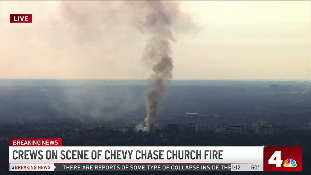 Roof Collapse Traps Firefighters at MD Church Fire | Firehouse