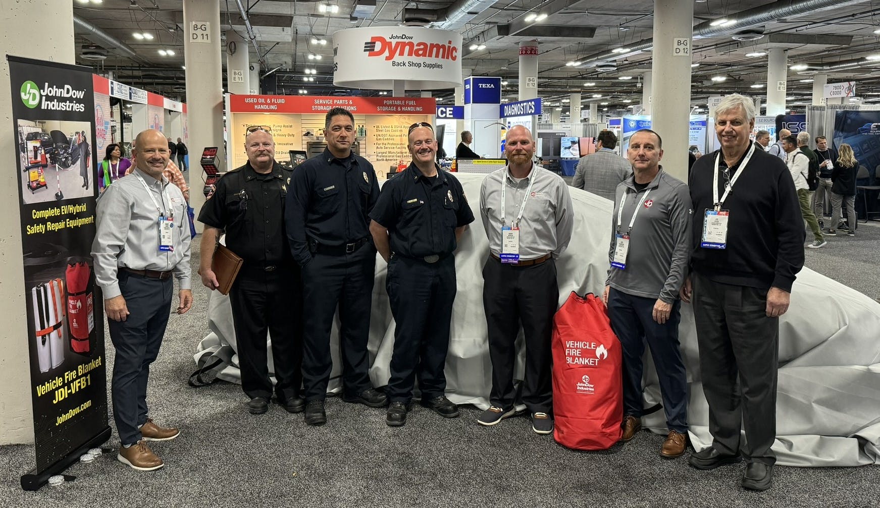 JohnDow donated this Vehicle Fire Blanket to Las Vegas Fire & Rescue during a conference.