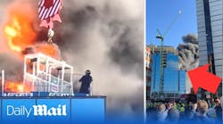 Incredible towering inferno rescue: Hero crane operator saves man from burning tower in Reading