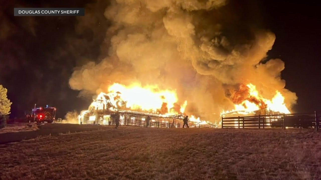 At least 10 horses killed in Colorado barn fire