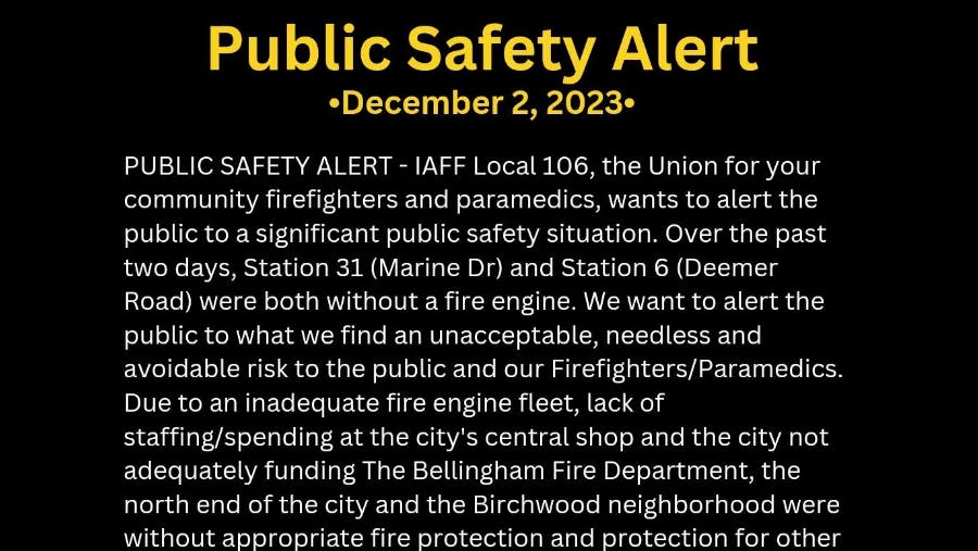 A pumper shortage left two Bellingham fire stations without apparatus Friday.