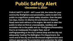 A pumper shortage left two Bellingham fire stations without apparatus Friday. A pumper shortage left two Bellingham fire stations without apparatus Friday.