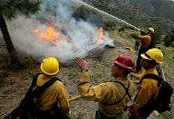 U.S. Forest Service firefighters take part in a controlled burn in the Angeles National Forest last month. U.S. Forest Service firefighters take part in a controlled burn in the Angeles National Forest last month.
