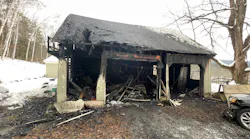 The second 1¾-inch hoseline that was pulled was used to knock down the fire from the Bravo side of the garage to hit the large volume of fire from the exterior as the first line was transitioned for an interior offensive attack.