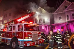 Companies in the second battalion returned from a second-alarm fire when they were dispatched to a verbal alarm for a fire in a vacant 2½-story wood-frame. Companies in the second battalion returned from a second-alarm fire when they were dispatched to a verbal alarm for a fire in a vacant 2½-story wood-frame.