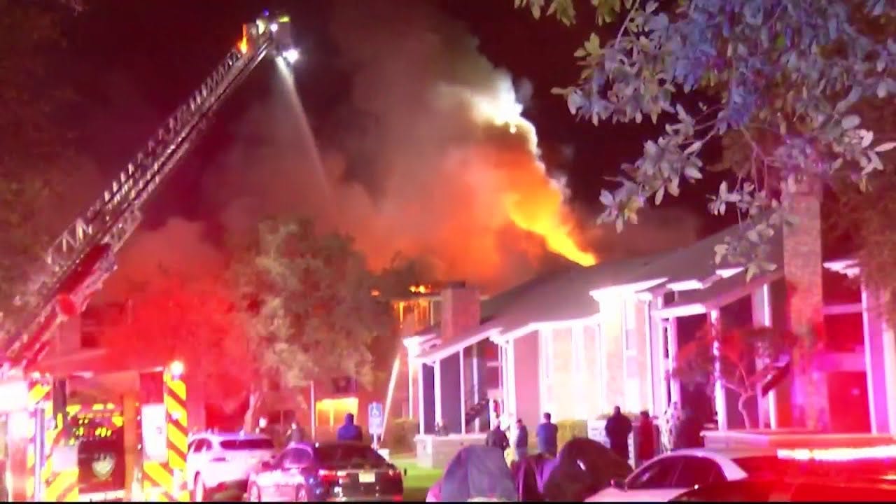 Firefighters rescue resident with severe burns as North Side apartment fire destroys 10 units