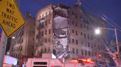 FDNY, EMS personnel on standby following partial building collapse in Morris Heights, Bronx