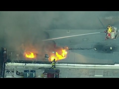 5-alarm fire breaks out in 7 stores in the Bronx; 1 person injured: FDNY