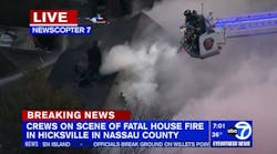 1 dead in Hicksville, NY house fire, firefighters battle intense flames and windy conditions 1 dead in Hicksville, NY house fire, firefighters battle intense flames and windy conditions
