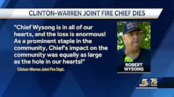 Warren-Clinton County Joint Fire chief dies following Christmas Eve medical emergency