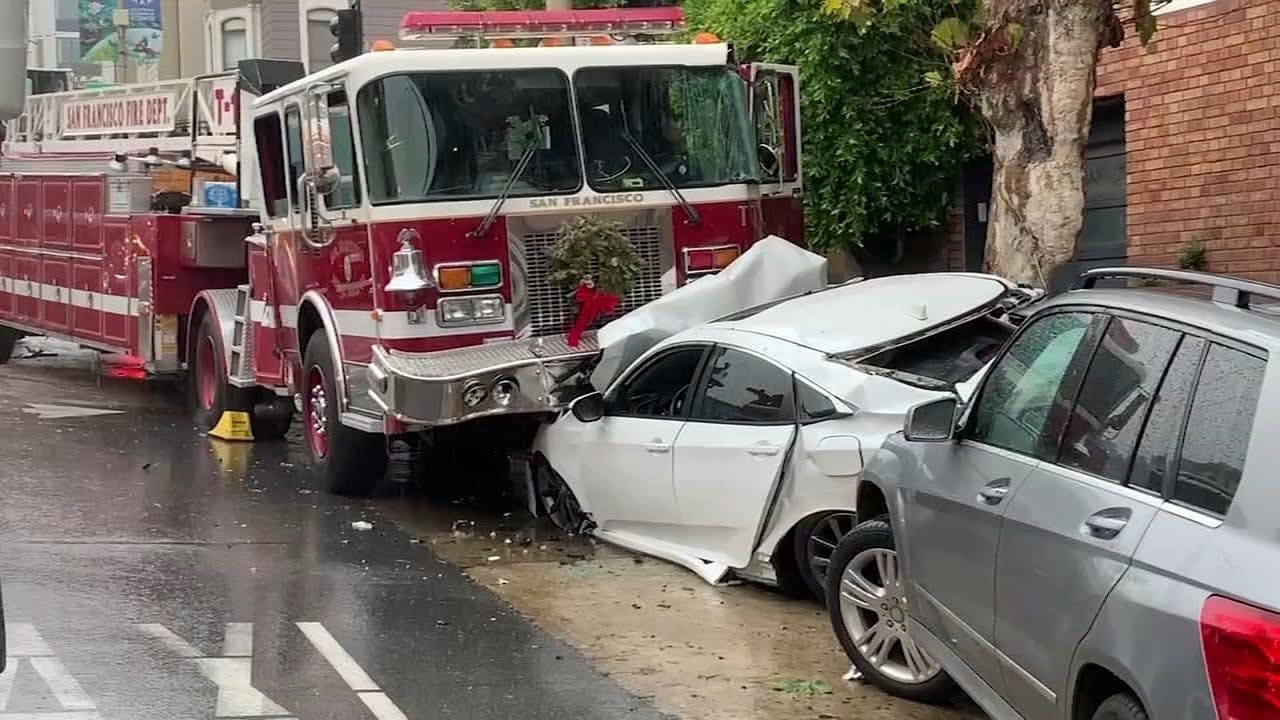 3 San Francisco firefighters hurt following crash involving SFFD vehicles, department says