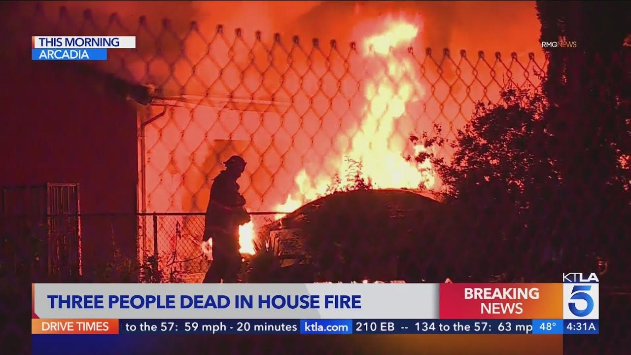 3 dead after Arcadia home erupts in flames