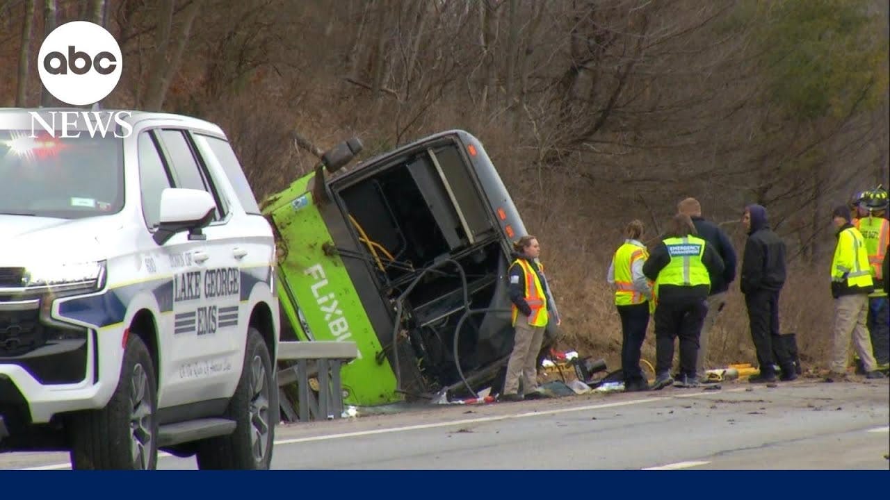 Tour bus crashes in upstate New York; multiple injured