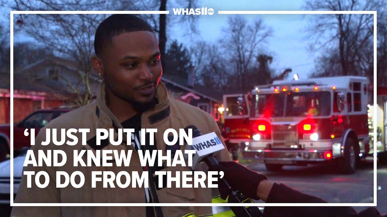 Former volunteer firefighter helps save person from burning home