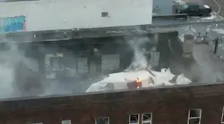 Drone shows damage from St