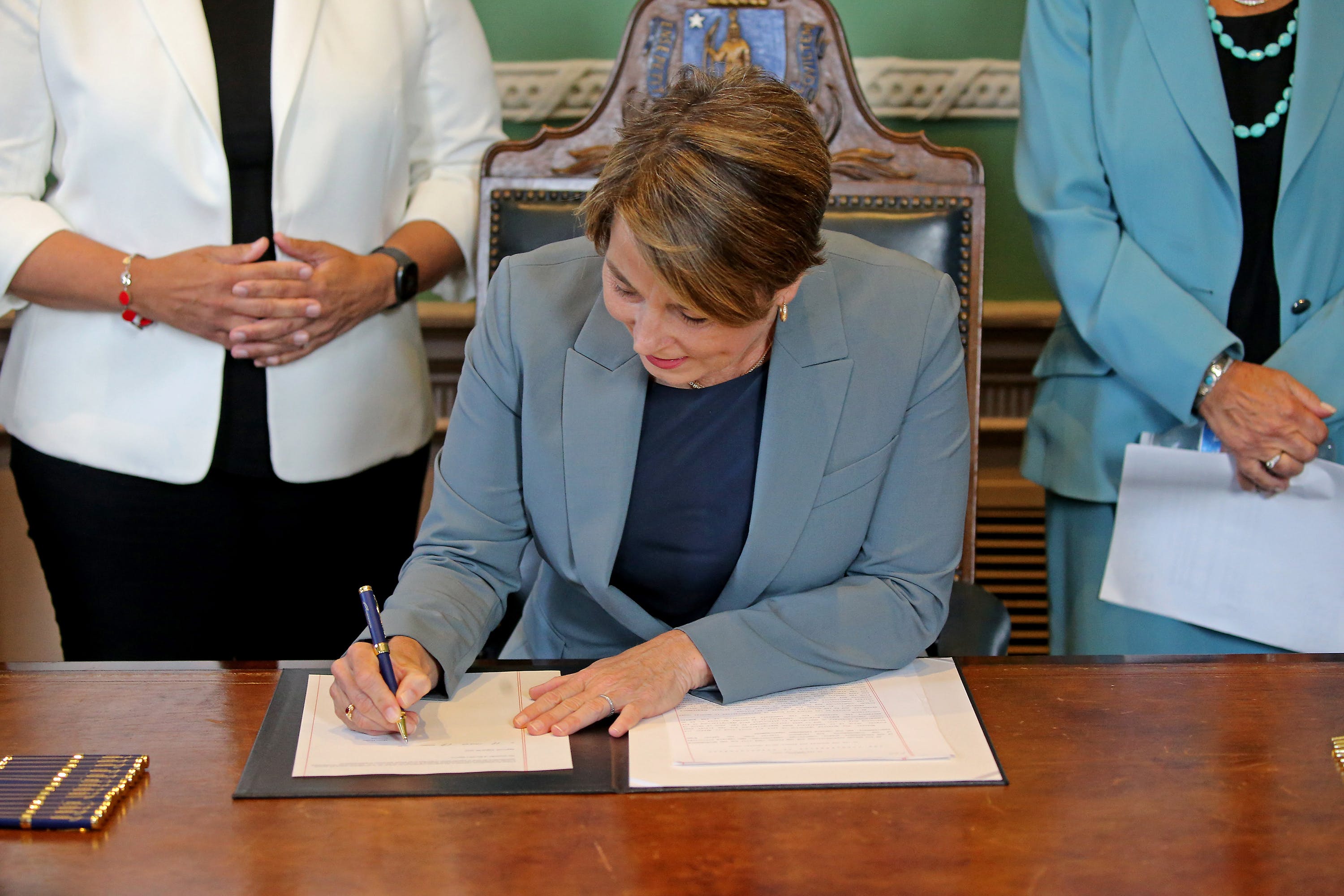 Massachusetts Gov. Maura Healey's 2024 budget includes more than $2 million in cuts to cities across the state.