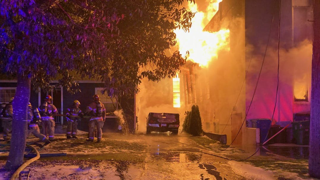 Portland firefighters were unable to access the second floor of the church because the stairs had burned through.