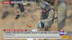 Former firefighter faces over 10 felony charges for planting explosives Former firefighter faces over 10 felony charges for planting explosives
