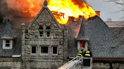 A tower ladder, a snorkel and numerous other streams were successful in keeping the fire at a three-story mansion (built in 1892) to the building of origin.