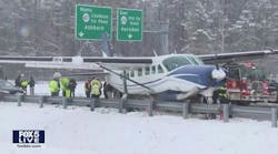 Plane lands on Loudoun County Parkway in Virginia Plane lands on Loudoun County Parkway in Virginia