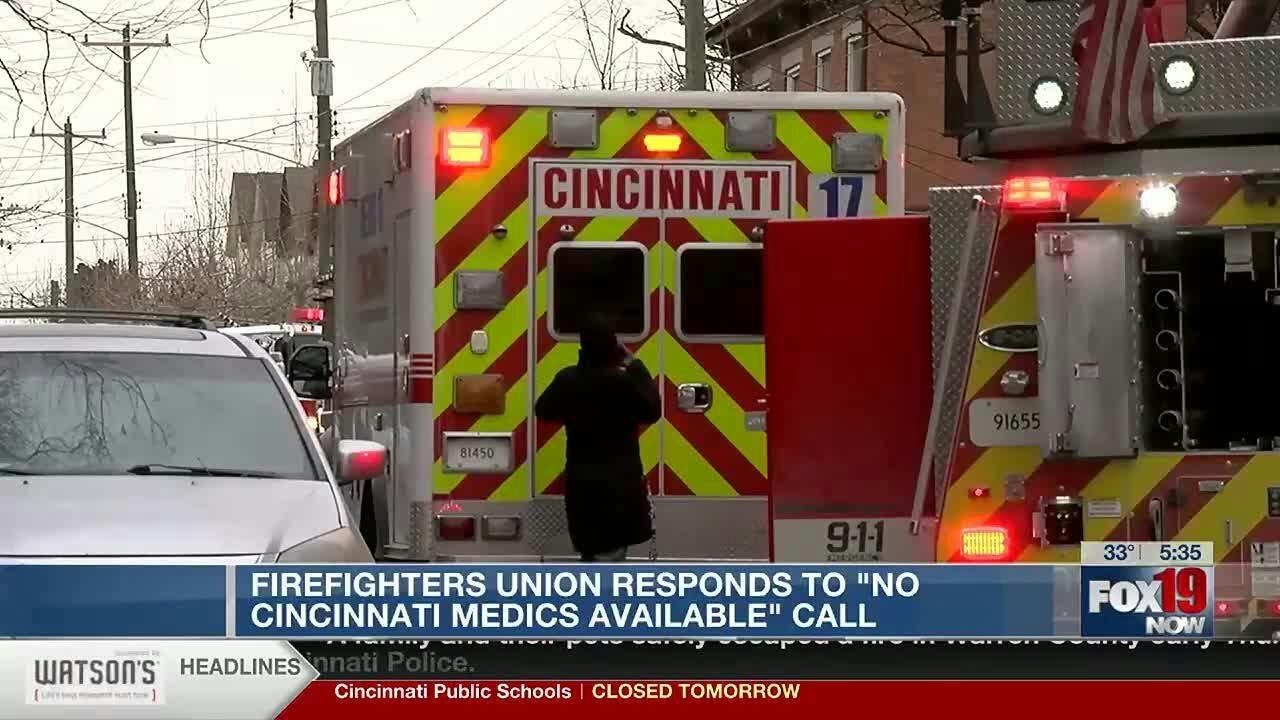Firefighters union responds to &lsquo;No Cincinnati Medics Available&rsquo; call
