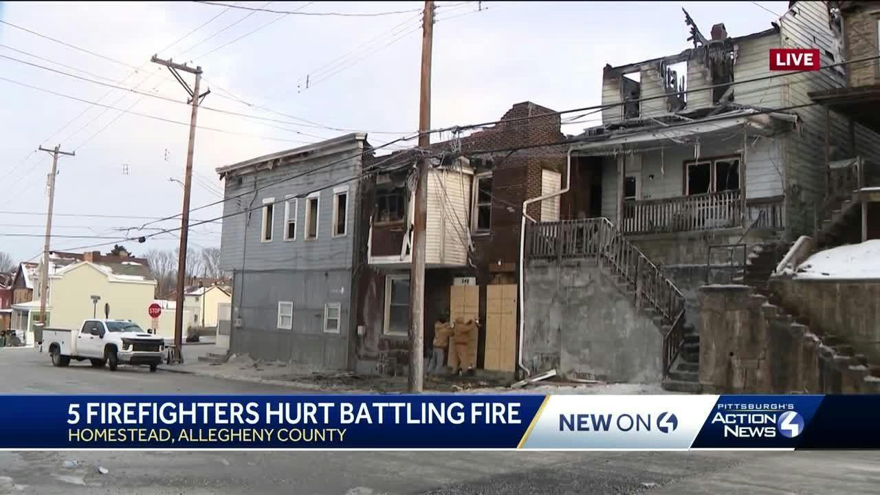 5 firefighters hurt in Homestead fire