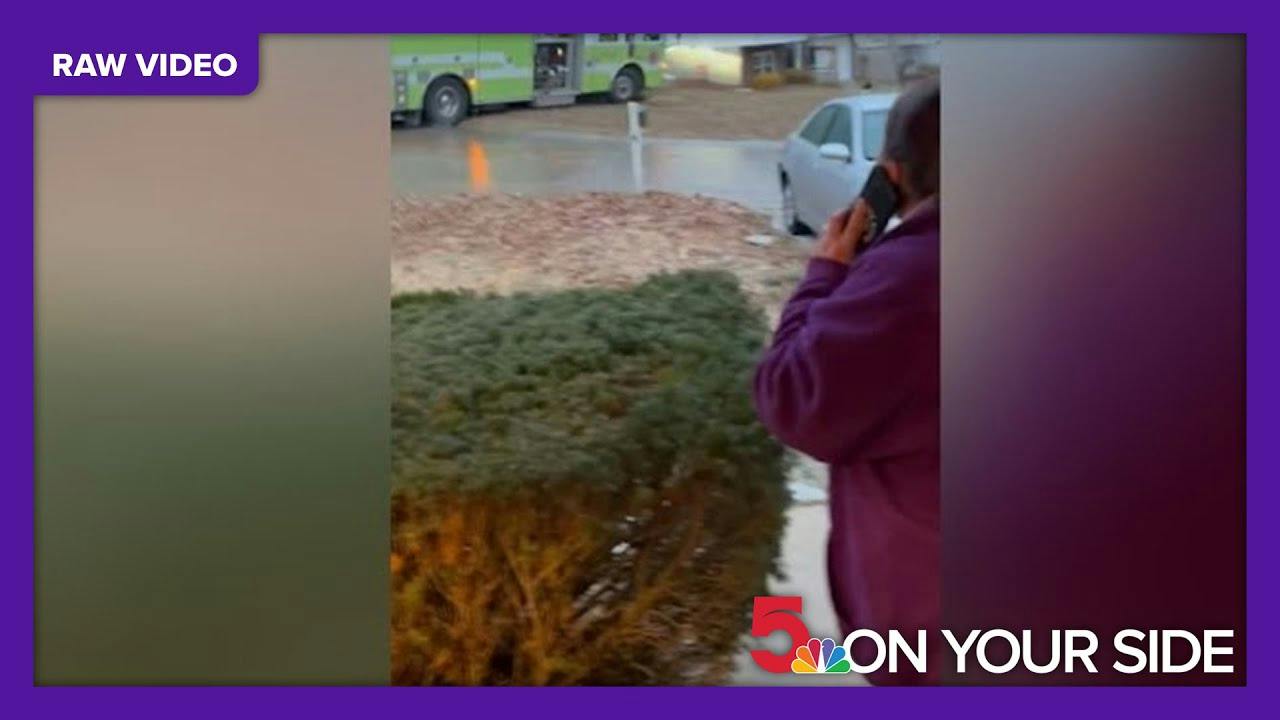 Watch: Fire truck slides down icy road in Imperial, Mo