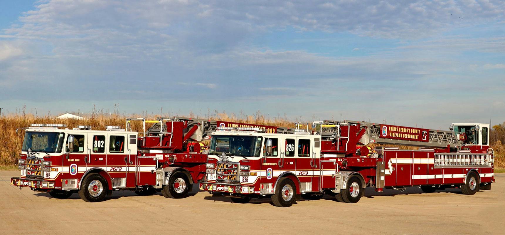 Prince George&rsquo;s County Fire and Emergency Medical Services (EMS) Department has expanded its Pierce fleet with the addition of four custom Enforcer&trade; pumpers and an Ascendant&circledR; 107&rsquo; Heavy-Duty Tiller Aerial Ladder.