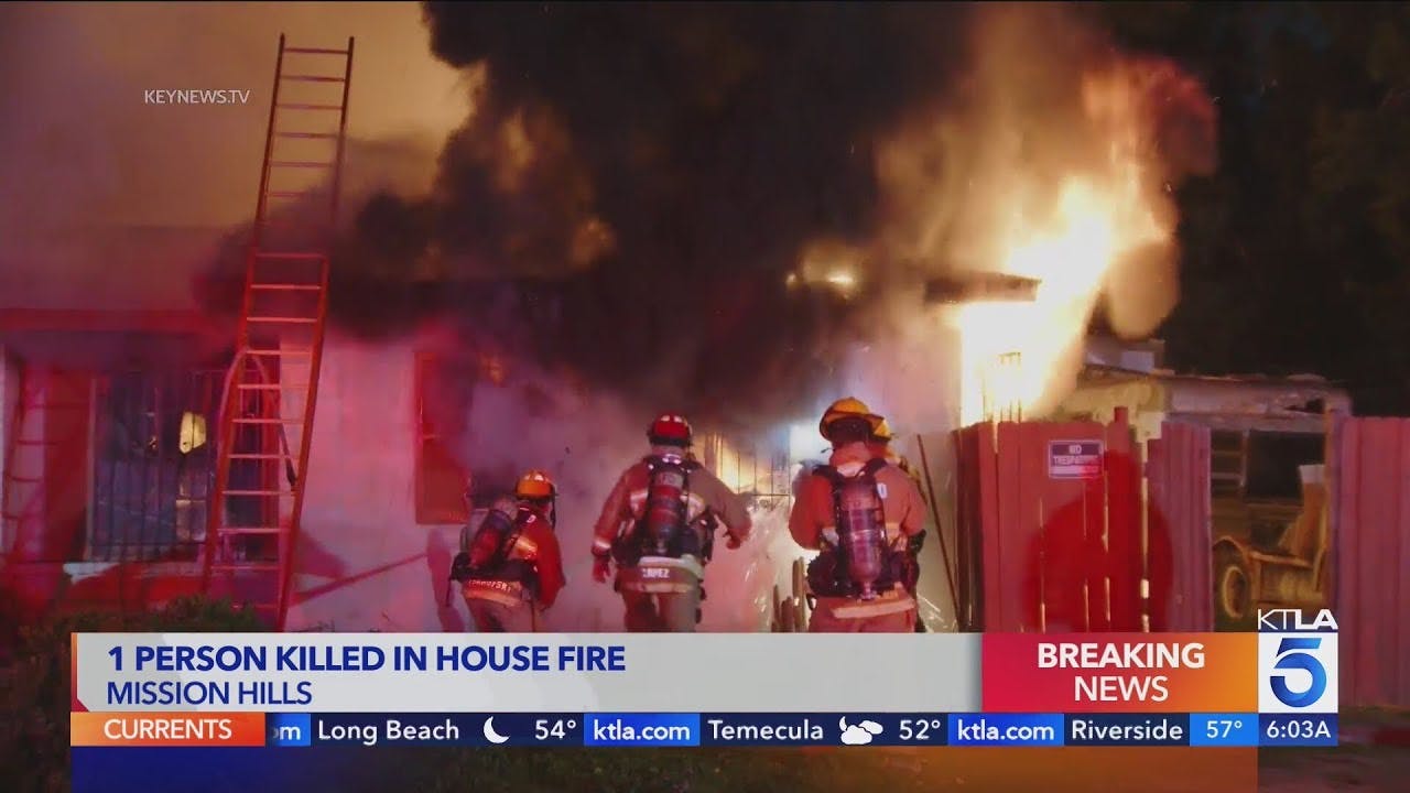 Man&rsquo;s body found after Mission Hills home erupts in flames