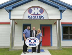(from l.) KIMTEK VP/COO Dan Cummings, CEO/President, Kimball Johnson, and VP/CFO Chelsea Johnson Cummings (from l.) KIMTEK VP/COO Dan Cummings, CEO/President, Kimball Johnson, and VP/CFO Chelsea Johnson Cummings